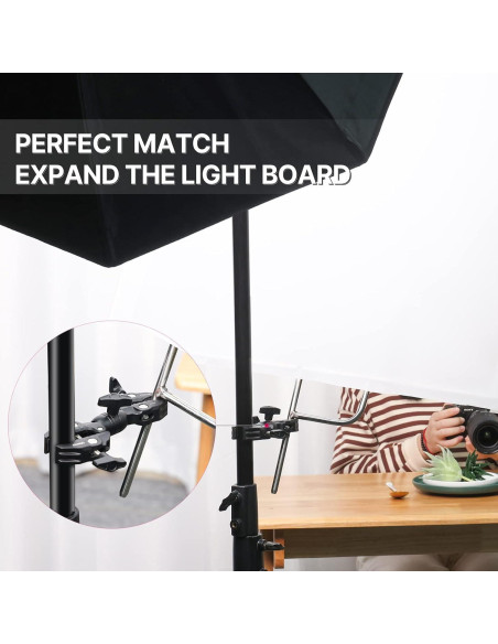 Abrazadera Doble ULANZI R096 para Cámara y Luz de Estudio Abrazadera Doble ULANZI R096 para Cámara y Luz de Estudio