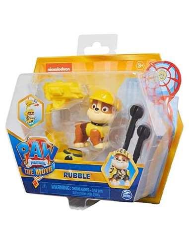 Figura Rubble PAW Patrol con Mochila y Proyectiles