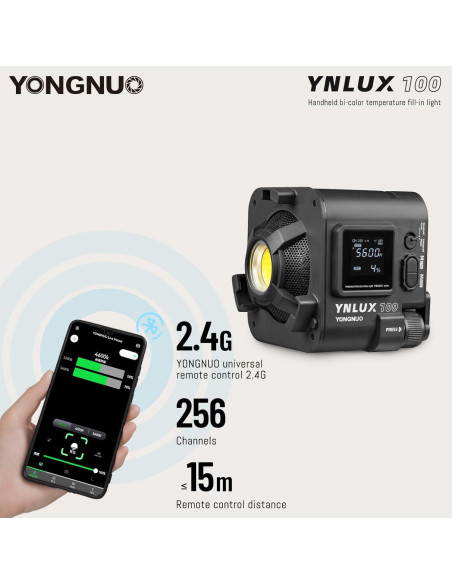 Yongnuo YNLUX100 Luz LED Bicolor 3200-5600K 100W con Control Remoto Yongnuo YNLUX100 Luz LED Bicolor 3200-5600K 100W con Control Remoto