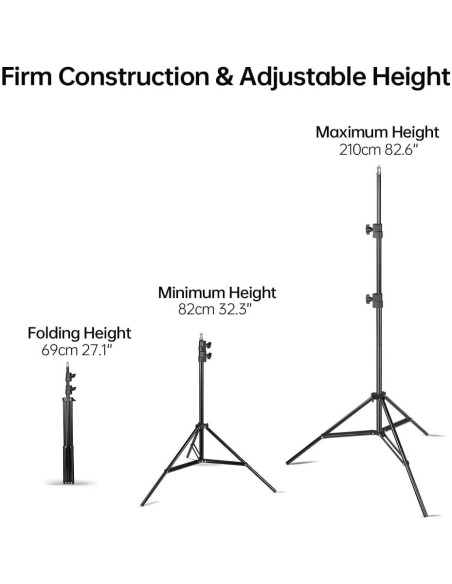 Soporte de Luz JINBEI 200cm Plegable Metal 4Kg Capacidad Soporte de Luz JINBEI 200cm Plegable Metal 4Kg Capacidad