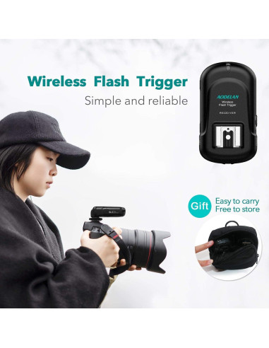 Conjunto de Disparador de Flash Inalámbrico AODELAN FT-8