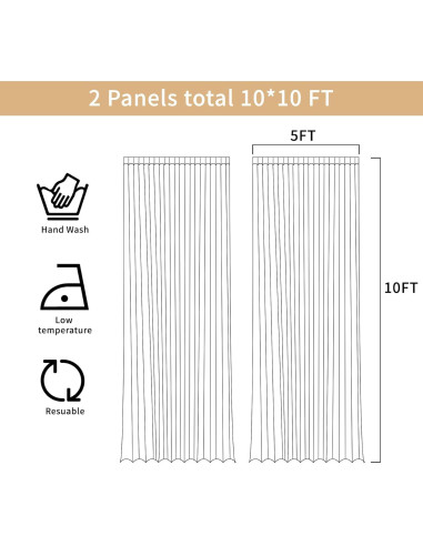 Cortinas de Tul Blancas HAEFOO con Luces LED 1.52x3.05m