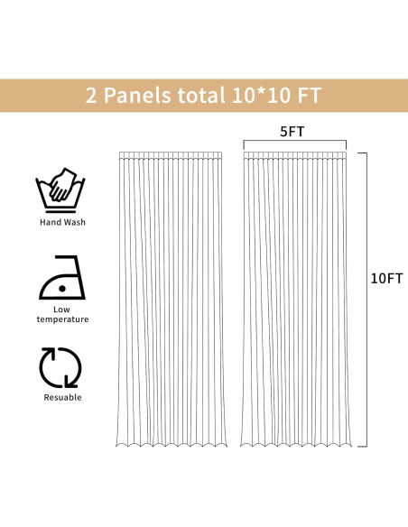 Cortinas de Tul Blancas HAEFOO con Luces LED 1.52x3.05m Cortinas de Tul Blancas HAEFOO con Luces LED 1.52x3.05m