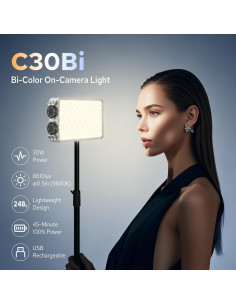 Godox C30Bi Luz de Video Bicolor 30W 2800K-6500K Compacta 2