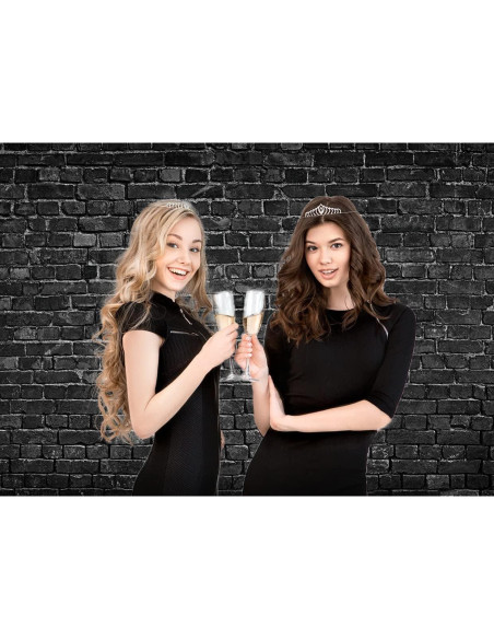 Fondo de Fotografía AIIKES 2.1x1.5m Ladrillo Negro Vintage Fondo de Fotografía AIIKES 2.1x1.5m Ladrillo Negro Vintage