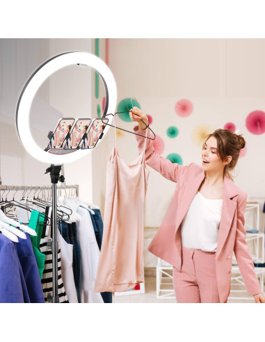 Anillo de Luz LED Zomei 18" Regulable 58W 5500K para Maquillaje