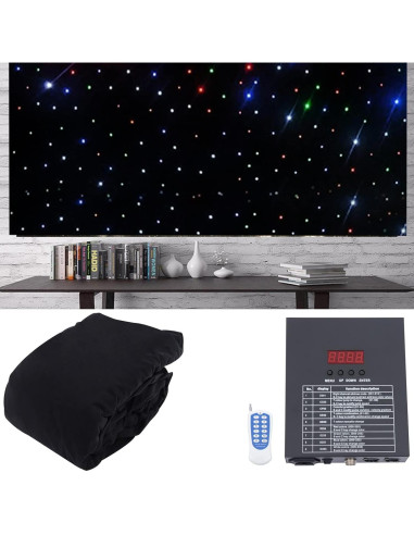 Cortina de Fondo LED Colorido 3x2m para Bodas y Eventos