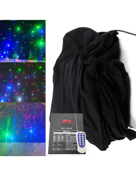 Cortina de Fondo LED Colorido 3x2m para Bodas y Eventos Cortina de Fondo LED Colorido 3x2m para Bodas y Eventos