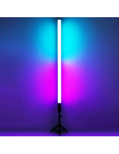 LUXCEO Barra de Luz Tubo RGB 1.22m con Soporte y Control Remoto 2