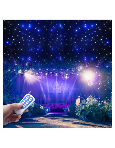 Cortina de Fondo LED Josbuynls 6x3m con Control Remoto DMX512