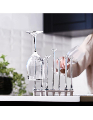 Soporte de Secado Retráctil Marbrasse para Vasos y Botellas