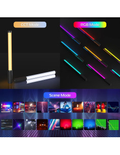 Varita de Luz Portátil ULANZI VL119 LED RGB 50cm Recargable 2