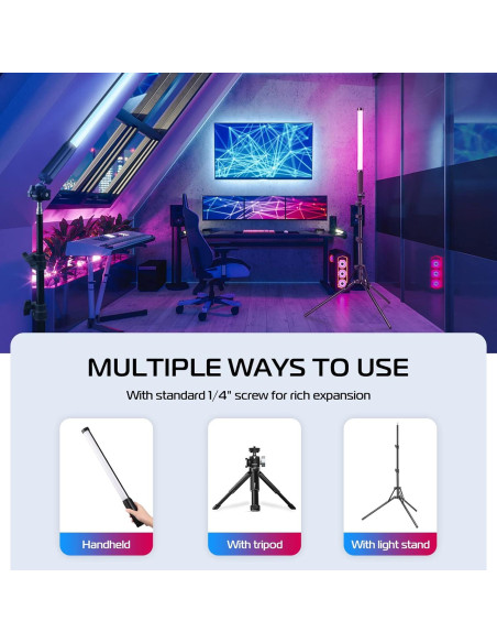 Varita de Luz Portátil ULANZI VL119 LED RGB 50cm Recargable Varita de Luz Portátil ULANZI VL119 LED RGB 50cm Recargable