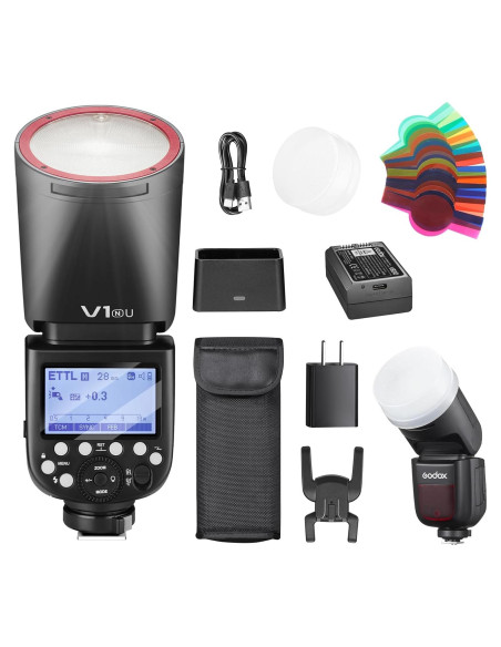 Flash Godox V1N USA para Nikon TTL 1.12kg 2.4G HSS 1/8000s Flash Godox V1N USA para Nikon TTL 1.12kg 2.4G HSS 1/8000s