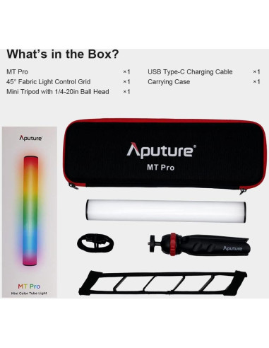 Luz de Tubo LED Aputure MT Pro RGBWW 1 Pie 36 Pixeles 7.5W