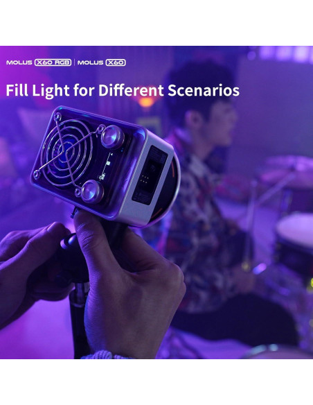 Luz LED Zhiyun X60 Pro 60W Bi-Color 2700-6500K para Video Luz LED Zhiyun X60 Pro 60W Bi-Color 2700-6500K para Video