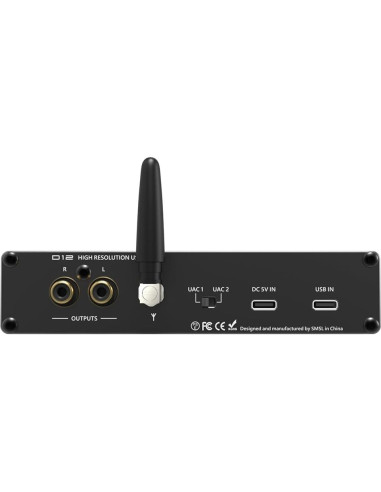DAC de Audio SMSL D12 HiFi USB Coaxial Óptica RCA 32-bit 768kHz