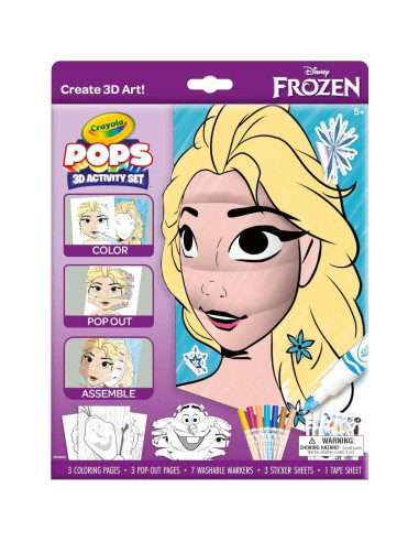 Conjunto de Actividades 3D Frozen Crayola POPS con Stickers y Marcadores