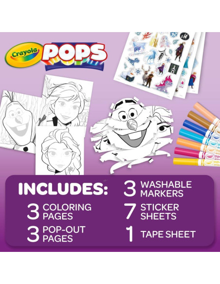 Conjunto de Actividades 3D Frozen Crayola POPS con Stickers y Marcadores Conjunto de Actividades 3D Frozen Crayola POPS con Stickers y Marcadores