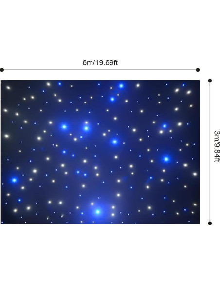 Cortina LED 6x3m Fenorel Azul y Blanca con Control Remoto Cortina LED 6x3m Fenorel Azul y Blanca con Control Remoto