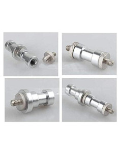 Adaptador de Montaje de Tornillo de Trípode 1/4" a 3/8" - 5 Piezas - Aluminio