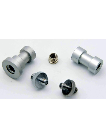 Adaptador de Montaje de Tornillo de Trípode 1/4" a 3/8" - 5 Piezas - Aluminio Adaptador de Montaje de Tornillo de Trípode 1/4" a 3/8" - 5 Piezas - Aluminio