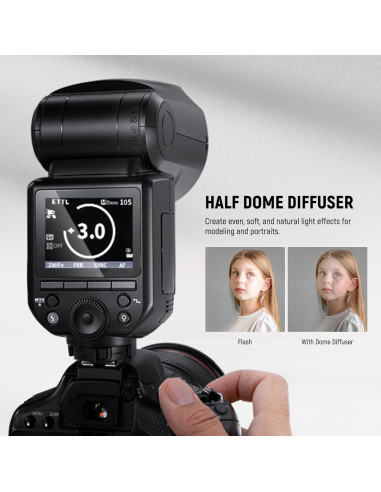 Flash NEEWER Z2-C 76Ws TTL para Canon, 600 Flashes, 1.5s Recarga