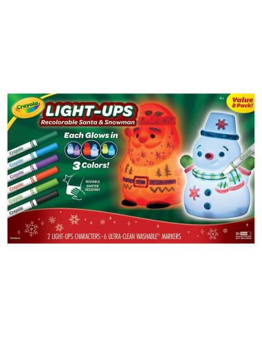 Paquete Santa y Muñeco de Nieve Crayola Luminoso 10,8x29,2cm