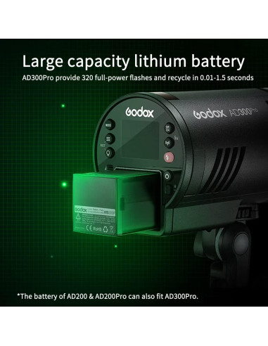 Flash Estroboscópico Godox AD300Pro 300W 2.4G TTL HSS