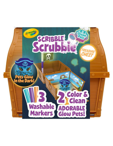 Crayola Scribble Scrubbie Mascotas Océano 2 Figuras y Marcadores