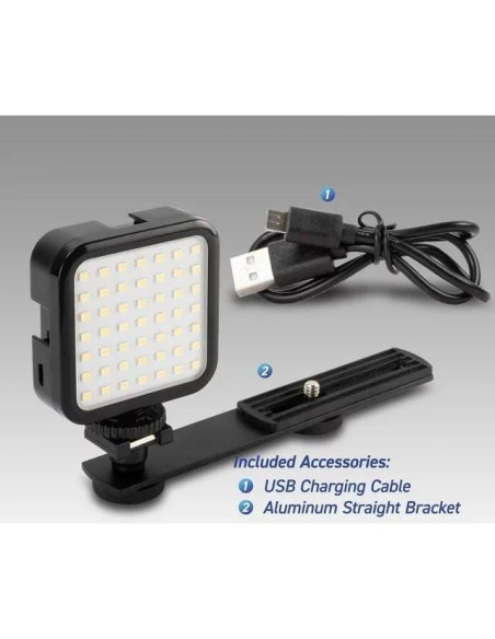 Conector Mini Jack 3.5mm + Luz LED 49 para Cámaras Canon Conector Mini Jack 3.5mm + Luz LED 49 para Cámaras Canon