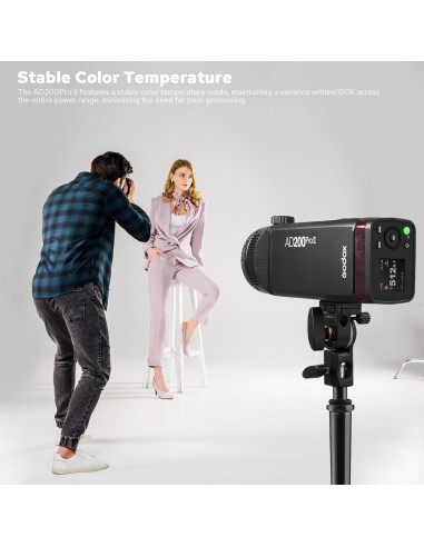 Flash Estroboscópico Godox AD200Pro II 200Ws TTL 2.4G