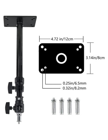 Soporte de Luz de Montaje en Pared FIEWSZIHU Ajustable 36-55 cm