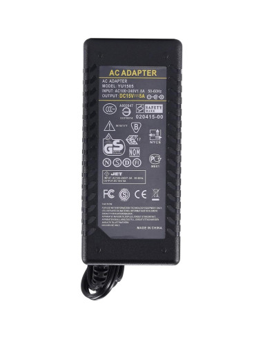 Fuente de Alimentación DC 15V 5A COOLM - Adaptador 75W