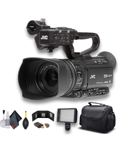 Cámara de Video Streaming JVC GY-HM250 UHD 4K con Estuche y Luz LED