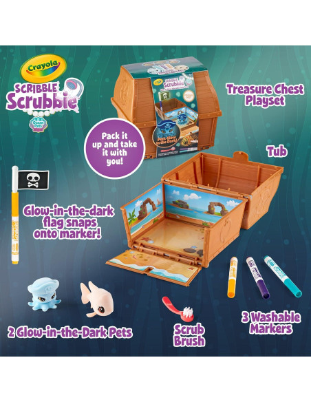 Crayola Scribble Scrubbie Mascotas Océano 2 Figuras y Marcadores Crayola Scribble Scrubbie Mascotas Océano 2 Figuras y Marcadores
