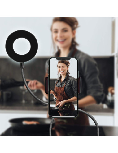 Soporte para teléfono celular con luz de anillo TalkWorks