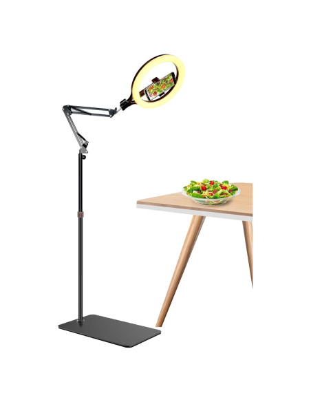 Anillo de Luz de 28 cm Acetaken con Soporte de Piso 178 cm Anillo de Luz de 28 cm Acetaken con Soporte de Piso 178 cm