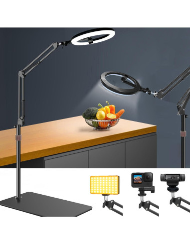 Anillo de Luz de 28 cm Acetaken con Soporte de Piso 178 cm