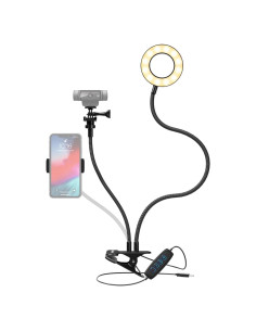 Soporte Luz de Anillo Selfie Knox Gear con Brazo Flexible 65 cm