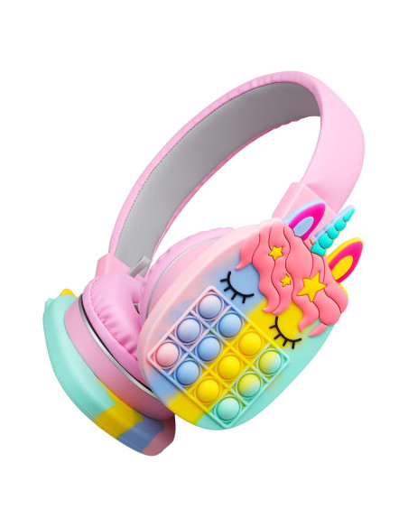 Auriculares Bluetooth WESADN AH-806 Inalámbricos Rosa 6h Batería Auriculares Bluetooth WESADN AH-806 Inalámbricos Rosa 6h Batería