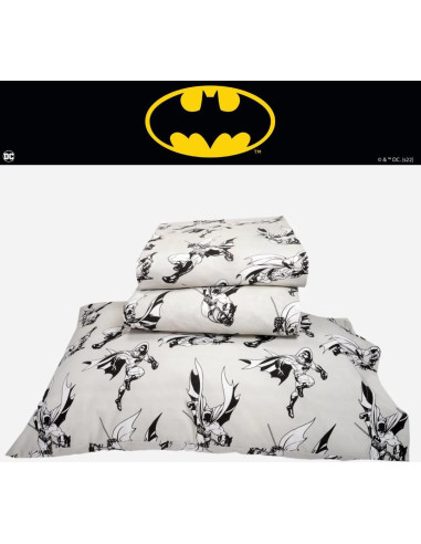 Juego de Sábanas Twin Batman Franco 3 Piezas Algodón Orgánico