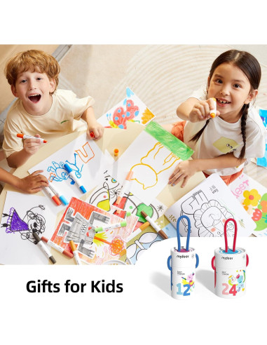 Crayones Jumbo MiDeer 24 Colores Lavables para Niños