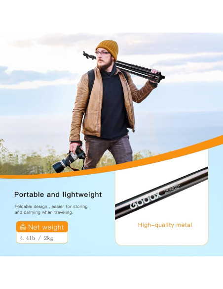 Soporte de trípode Godox 240 cm para iluminación fotográfica Soporte de trípode Godox 240 cm para iluminación fotográfica