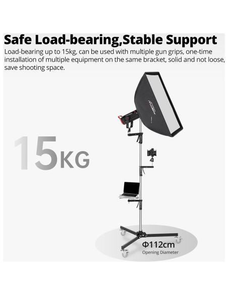 Soporte de Luz Móvil AMBITFUL AL250 Ajustable 1.98m Soporte de Luz Móvil AMBITFUL AL250 Ajustable 1.98m
