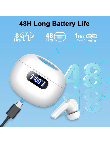 Auriculares Inalámbricos Wekily S50 Bluetooth 5.3 Estéreo HiFi Auriculares Inalámbricos Wekily S50 Bluetooth 5.3 Estéreo HiFi