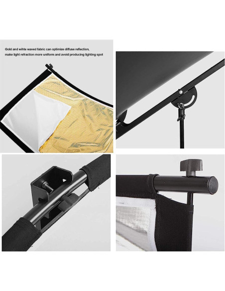 Reflector Curvado Selens 180x60 cm Luz Difusor 4 Colores Reflector Curvado Selens 180x60 cm Luz Difusor 4 Colores