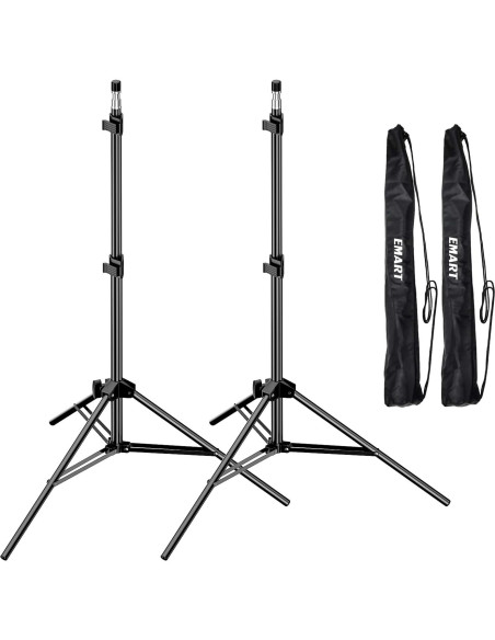 Soporte de Luz EMART 2.13 m Trípode Fotografía x2 + Reflector x2 Soporte de Luz EMART 2.13 m Trípode Fotografía x2 + Reflector x2