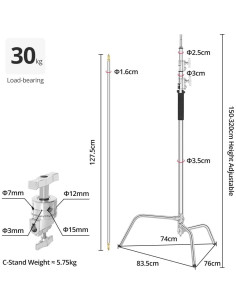 Soporte de Luz AMBITFUL C Stand con Brazo Extensible 320cm 2