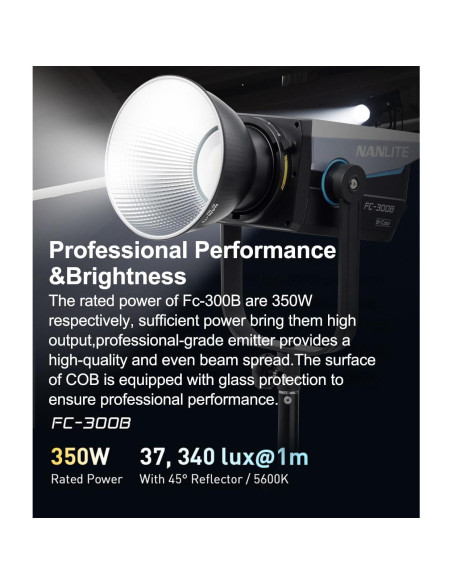 Foco LED Bi-Color Nanlite FC-300B 350W 2700K-6500K Foco LED Bi-Color Nanlite FC-300B 350W 2700K-6500K
